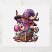 レインボーハイランドカウハロウィーン スパークリングワインラベル (シングルラベル)