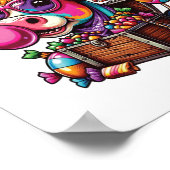 レインボーハイランドカウハロウィーン ポスター (角)