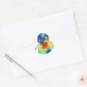 レインボーハチドリ ラウンドシール (封筒)