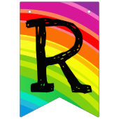 レインボーハッシュタグアゲハチョウバンティンバナー バンティングフラッグ (第3の旗)