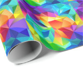 レインボーハッピーカラーカスタムギフト ラッピングペーパー (ロールコーナー)