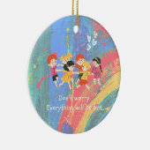 レインボーハッピーチャイルドセラミックオーナメント セラミックオーナメント (右)