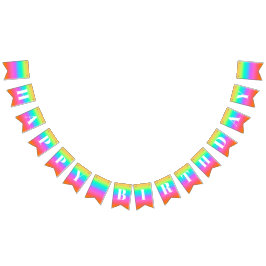 レインボーハッピーバースデーバンティング国旗のバナー バンティングフラッグ