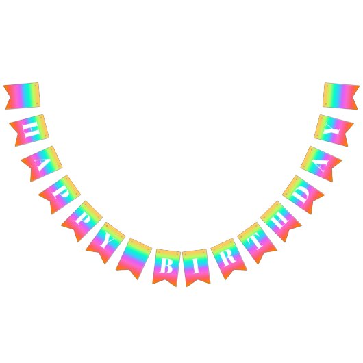 レインボーハッピーバースデーバンティング国旗のバナー バンティングフラッグ (全)