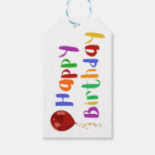 レインボーハッピーバースデー ギフトタグ (正面)