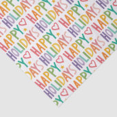 レインボーハッピーホリデーズハンドドロードクリスマスキュート 薄葉紙 (詳細)