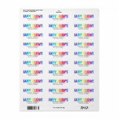 レインボーハッピーホリデー ラベル (フルシート)