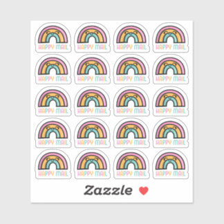 レインボーハッピーメカスタムールカットビニールシール シール