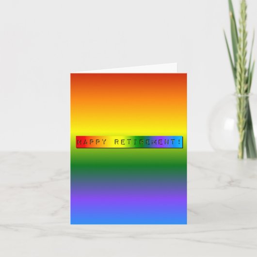 レインボーハッピーリタイア！ ノートカード (正面)