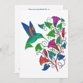 レインボーハミングバード 招待状 (正面/裏面)