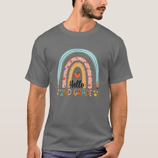 レインボーハローセカンドグレード先生 Tシャツ (正面)