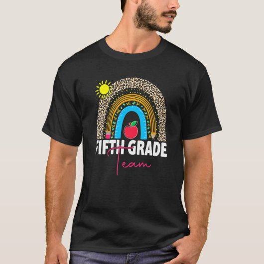 レインボーハロー5年生チーム分隊先生キッド Tシャツ (正面)