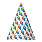 レインボーハワイアンレインボーシェアアイスデザートハワイ パーティーハット (左)