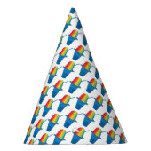 レインボーハワイアンレインボーシェアアイスデザートハワイ パーティーハット (右)