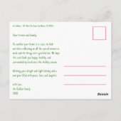 レインボーハンドドローかわいいカスタム休日の写真3 ポストカード (裏面)