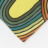 レインボーハンドドロー:ヴィンテージシームレスチャーム。 フリースブランケット (角)