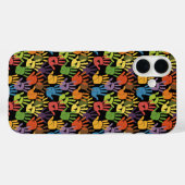 レインボーハンドプリントお祝い Case-Mate iPhoneケース (裏面 (横))