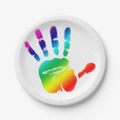 レインボーハンドプレート ペーパープレート (正面)