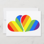 レインボーハーツプライドポストカード – LGBTQ+ の愛と平等 (正面)