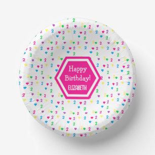 レインボーハーツ2歳の誕生日 ペーパーボウル