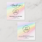 *~*レインボーハートありがとうブランディング エンクロージャーカード (正面/裏面)