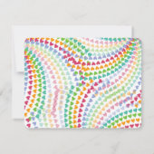 レインボーハートおもしろいふりかけお洒落ベビーシャワー サンキューカード (裏面)