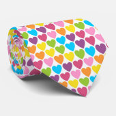 レインボーハートおもしろいバレンタインデー娘ダンス ネクタイ (ロール)
