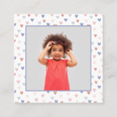 レインボーハートかわいい写真教室バレンタイン スクエア名刺 (裏面)