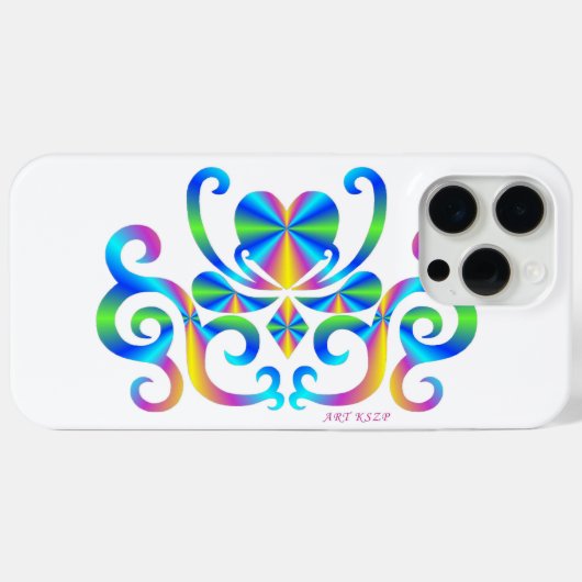 レインボーハートとリリー Case-Mate iPhoneケース (裏面 (横))
