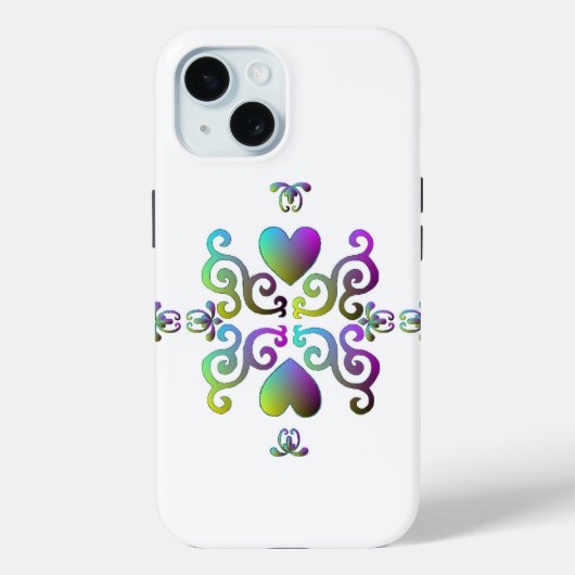 レインボーハートとリリー Case-Mate iPhoneケース (裏面)