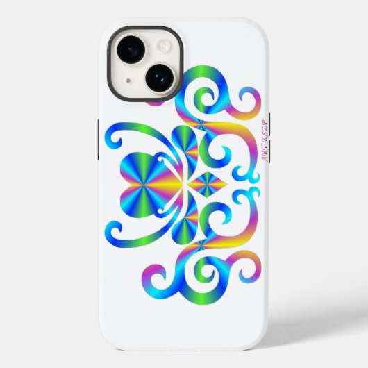 レインボーハートとリリー Case-Mate iPhoneケース (裏面)