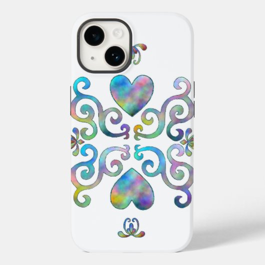 レインボーハートとリリー Case-Mate iPhoneケース (裏面)