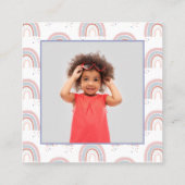 レインボーハートのかわいい写真教室バレンタイン スクエア名刺 (裏面)