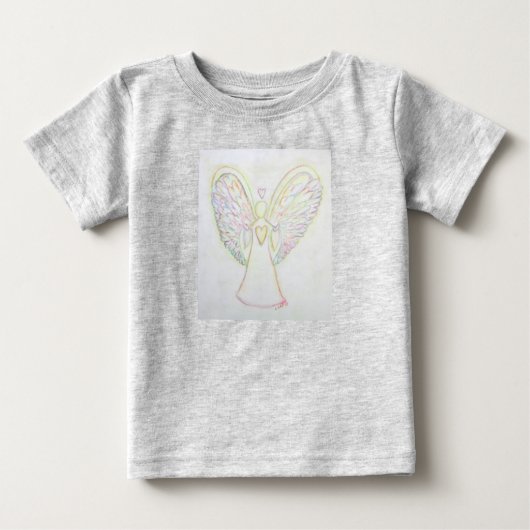 レインボーハートの守護天使カスタムシャツ ベビーTシャツ (正面)