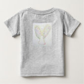 レインボーハートの守護天使カスタムシャツ ベビーTシャツ (裏面)