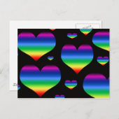 レインボーハートはがき ポストカード (正面/裏面)