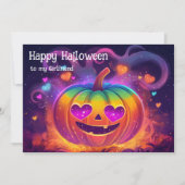 🌈🎃レインボーハートアイのカボチャカード 招待状 (正面)