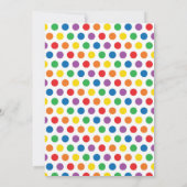 レインボーハートアンドドットガールズ誕生日 招待状 (裏面)