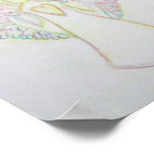 レインボーハートエンジェルラブアートカスタムポスター ポスター (角)