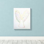 レインボーハートエンジェル絵画ズキャンバスプリントアート キャンバスプリント (インサイチュ (ウッドフロア))