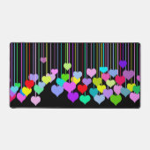 レインボーハートオンブラック デスクマット (正面)