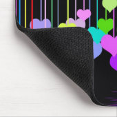 レインボーハートオンブラック マウスパッド (コーナー)