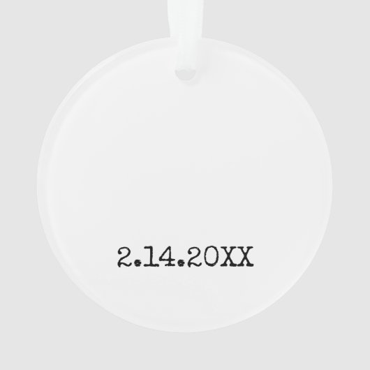 レインボーハートキッズネームDATEラブアートワークおもしろい オーナメント (裏面)