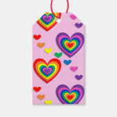 レインボーハートギフトラベル ギフトタグ (正面)