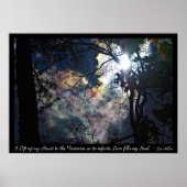 レインボーハートクラウドサンライズ感動的引用文 ポスター (正面)