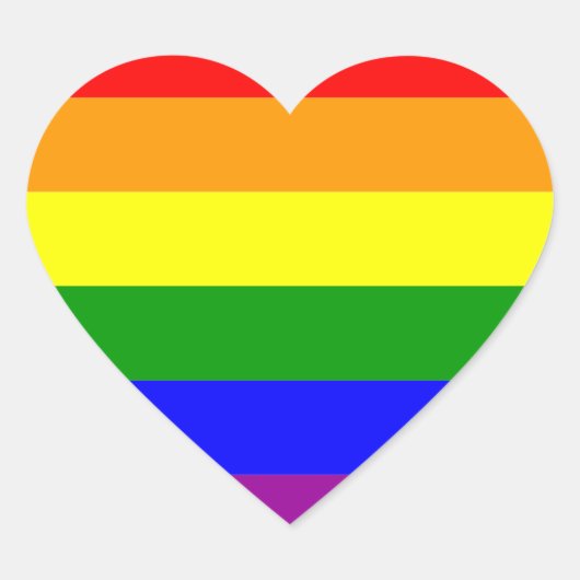 レインボーハートシール ハートシール (正面)