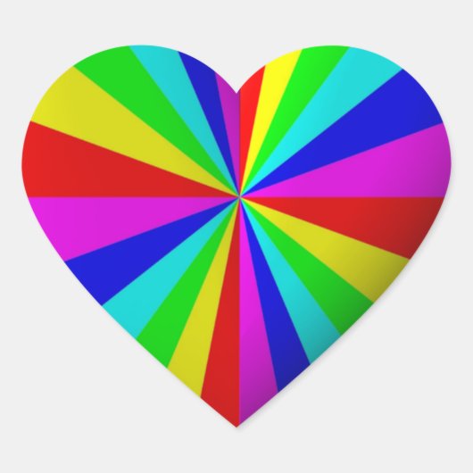 レインボーハートシール ハートシール (正面)
