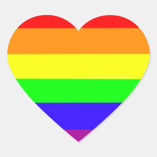 レインボーハートシール ハートシール (正面)