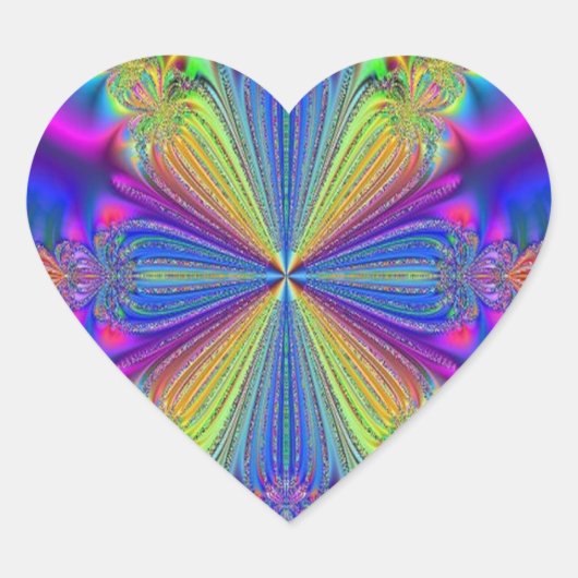 レインボーハートシール ハートシール (正面)