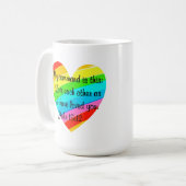 レインボーハートジョン15:12デザイン コーヒーマグカップ (正面左)